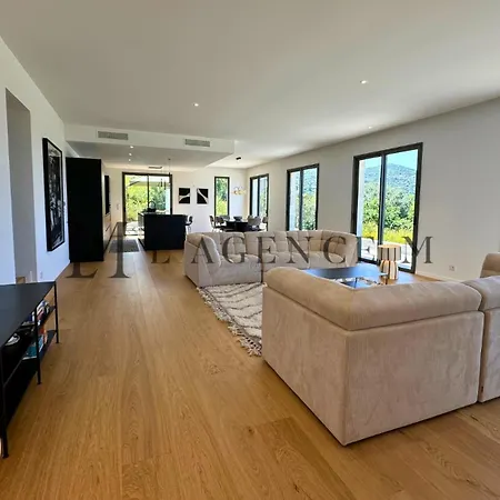 Giuliana - D'architecte Contemporaine Avec Piscine En Pierres De Bali Et Vue Villa Aregno